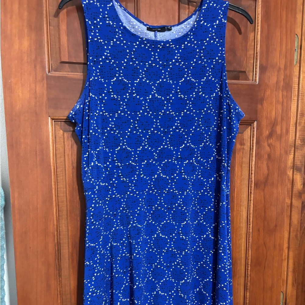 Elegant Blue Sleeveless Dress